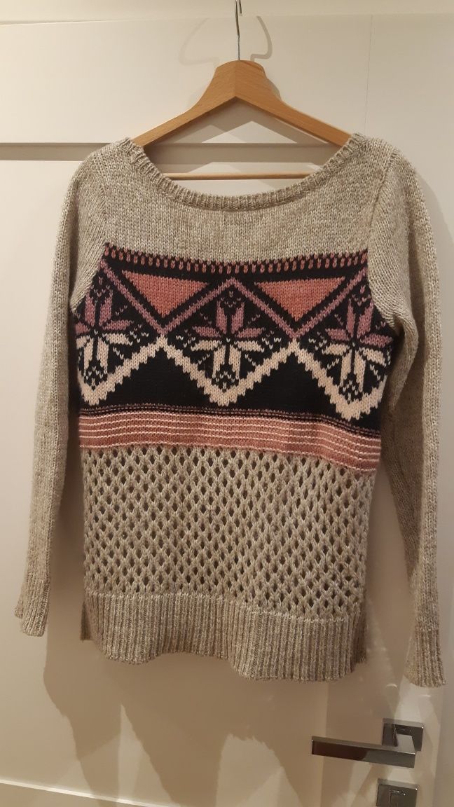 Sweter American Eagle Outfitters rozmiar M, ciepły, szary, damski