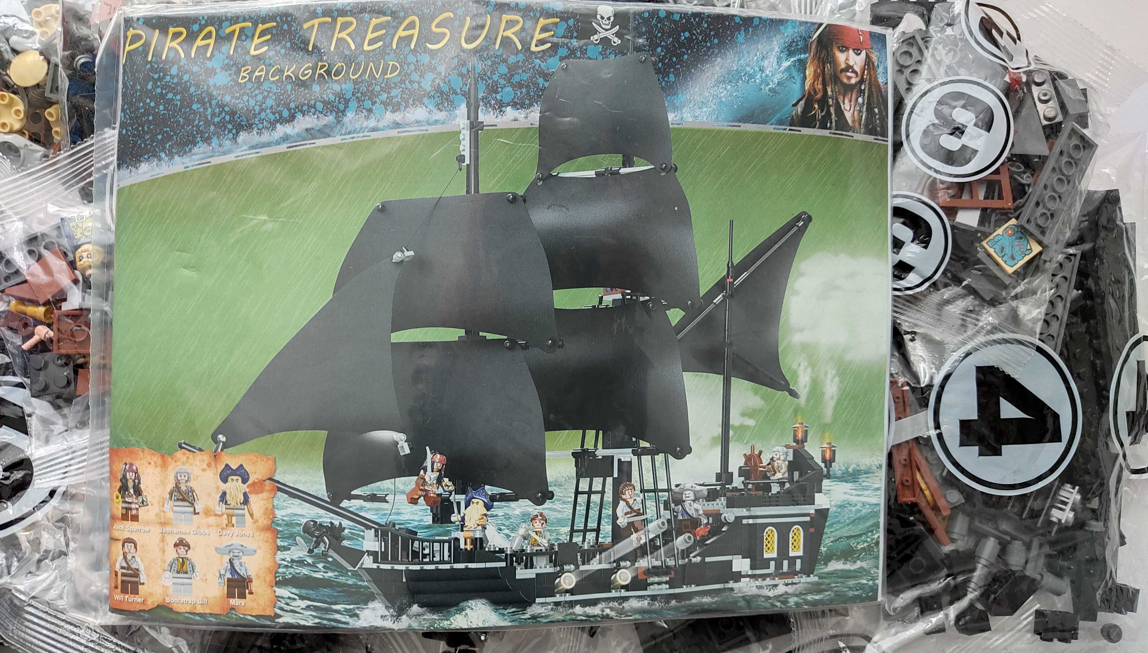 Set / Kit Piratas das Caraíbas- Barco Pérola Negra (compatível lego)
