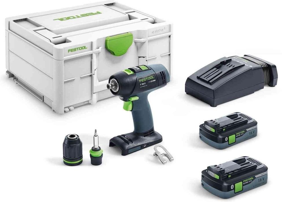 Festool 576446 akumulatorowa wiertarko wkrętarka T18+3 HPC 4.0 I-Plus