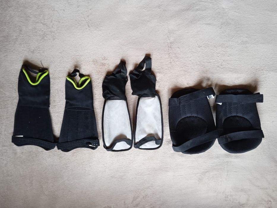 Боксёрские перчатки 6 oz+защита голени+футбольные щитки+наколенники