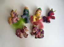 Kucyki zestaw filly pony koniki mlp jednorożec magic princess vintage