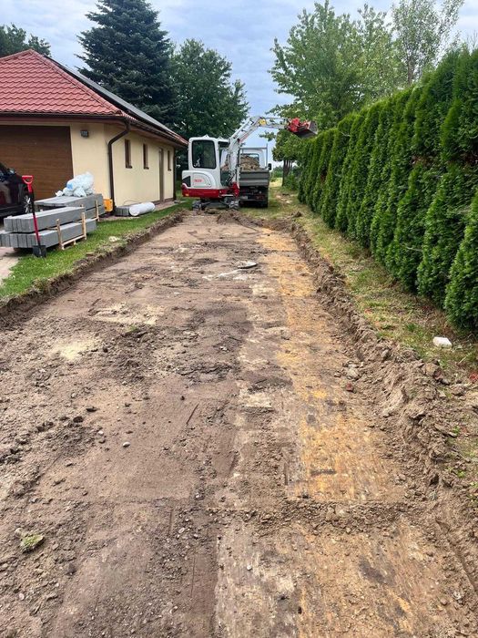 prace ziemne - usługi minikoparką,przewierty pod drogami