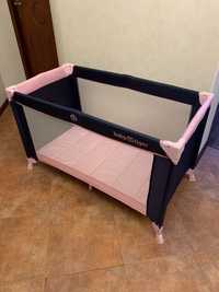 Ліжко-манеж KinderKraft Babytiger Viki Pink Navy