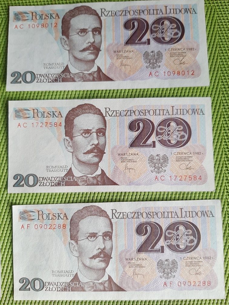 Banknoty obiegowe PRLU