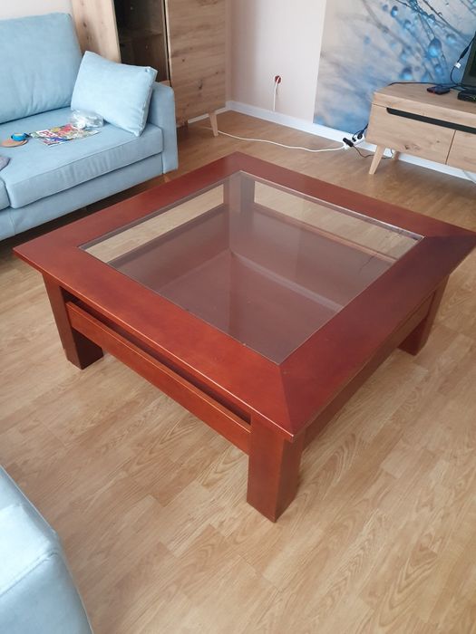 Ława z okleiny naturalnej