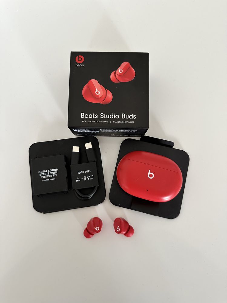 Beats Studio Buds by Dr Dre czerwone ANC do Iphone, apple