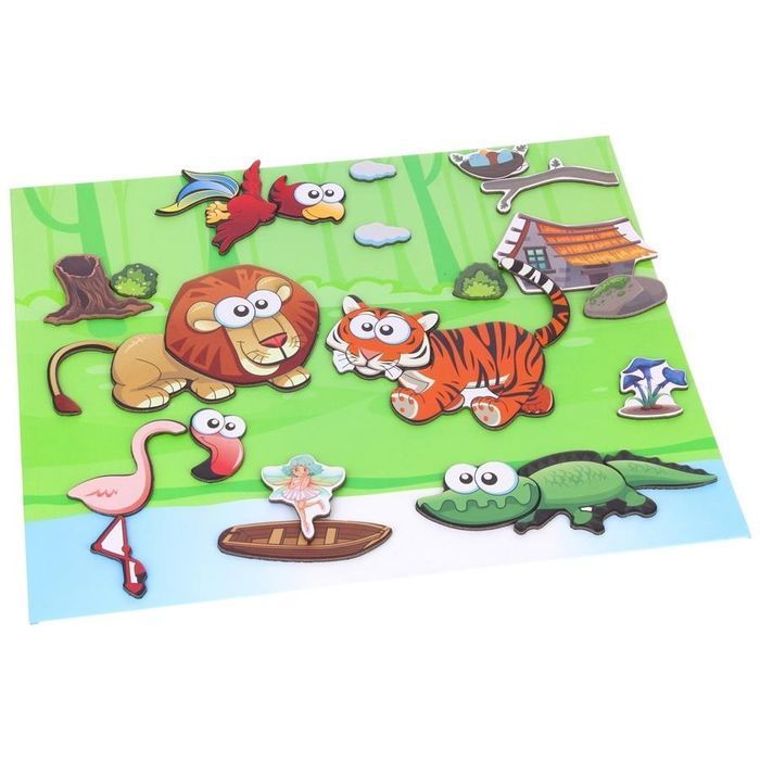 Układanka Puzzle Tablica Magnetyczna Safari Zwierz
