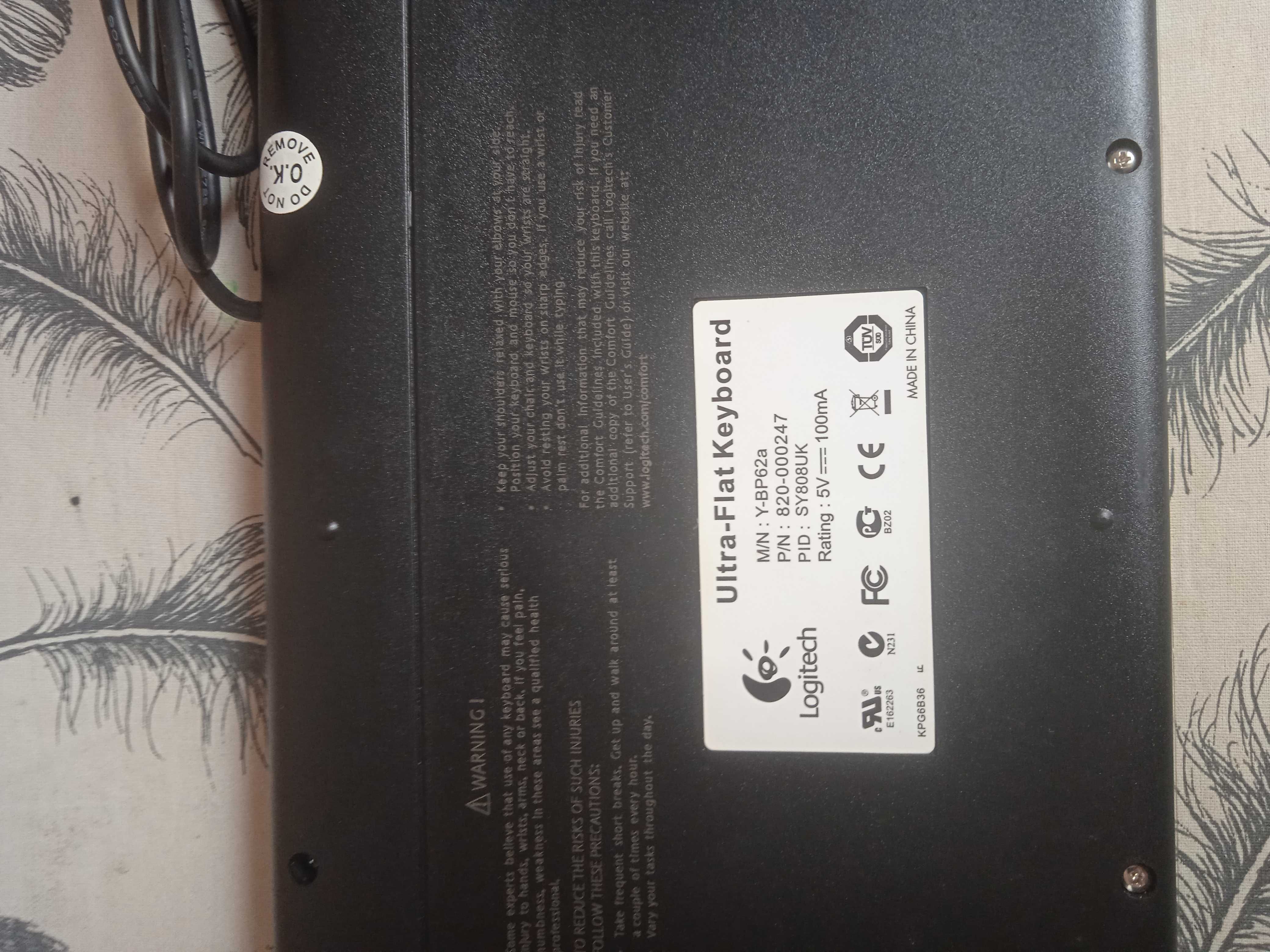 Logitech klawiatura Ultra flat keyboard Y-BP62a