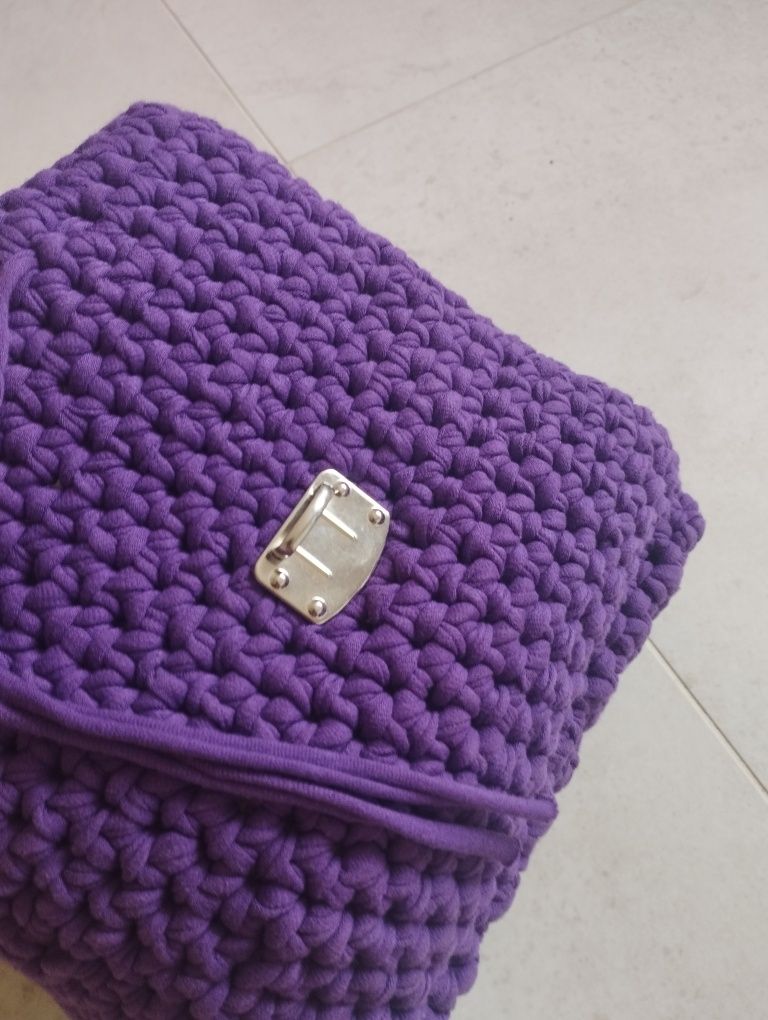 Piękny pleciony makramowy boho plecak