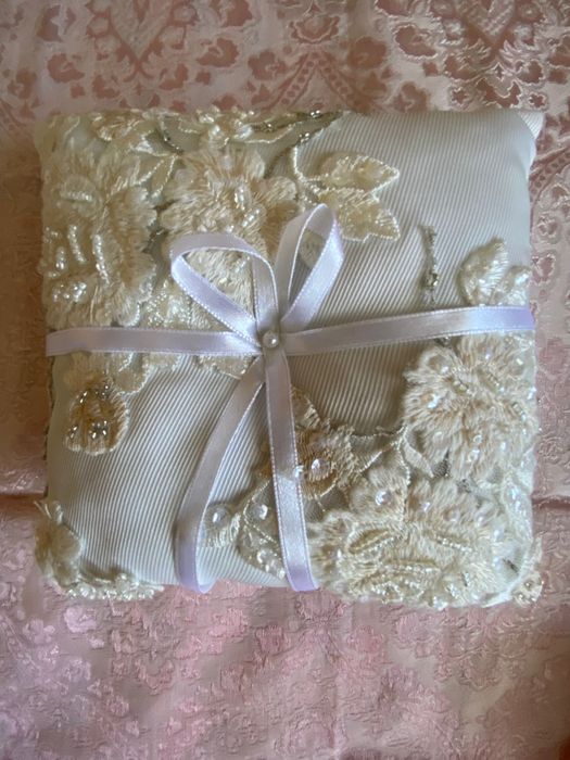 Свадебный рушнык /весільний рушник/ подушечка для колец/ пинетки
