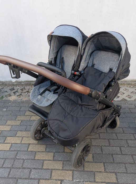 Wózek bliźniaczy Dorjan Quick Twin (2x Gondola + 2x Spacerówka) zestaw
