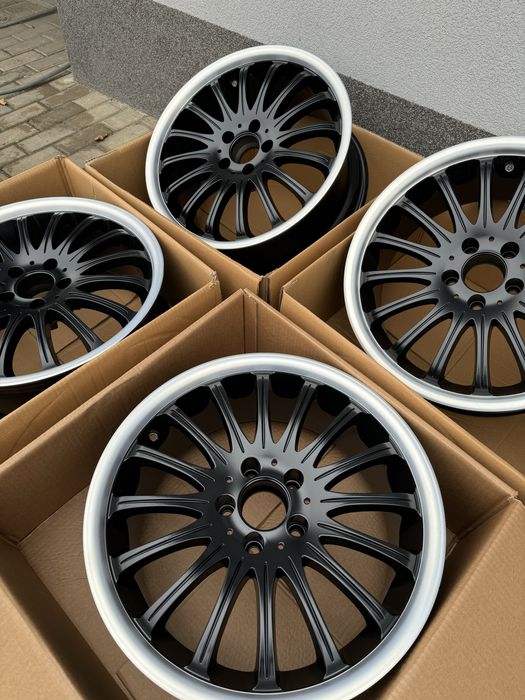 Felgi aluminiowe 5x112 czarna satyna rant cnc