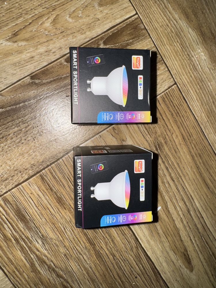 2 Żarówki Halogenowe LED GU10 RGB CCT + Biały WiFi TUYA SMART 5W