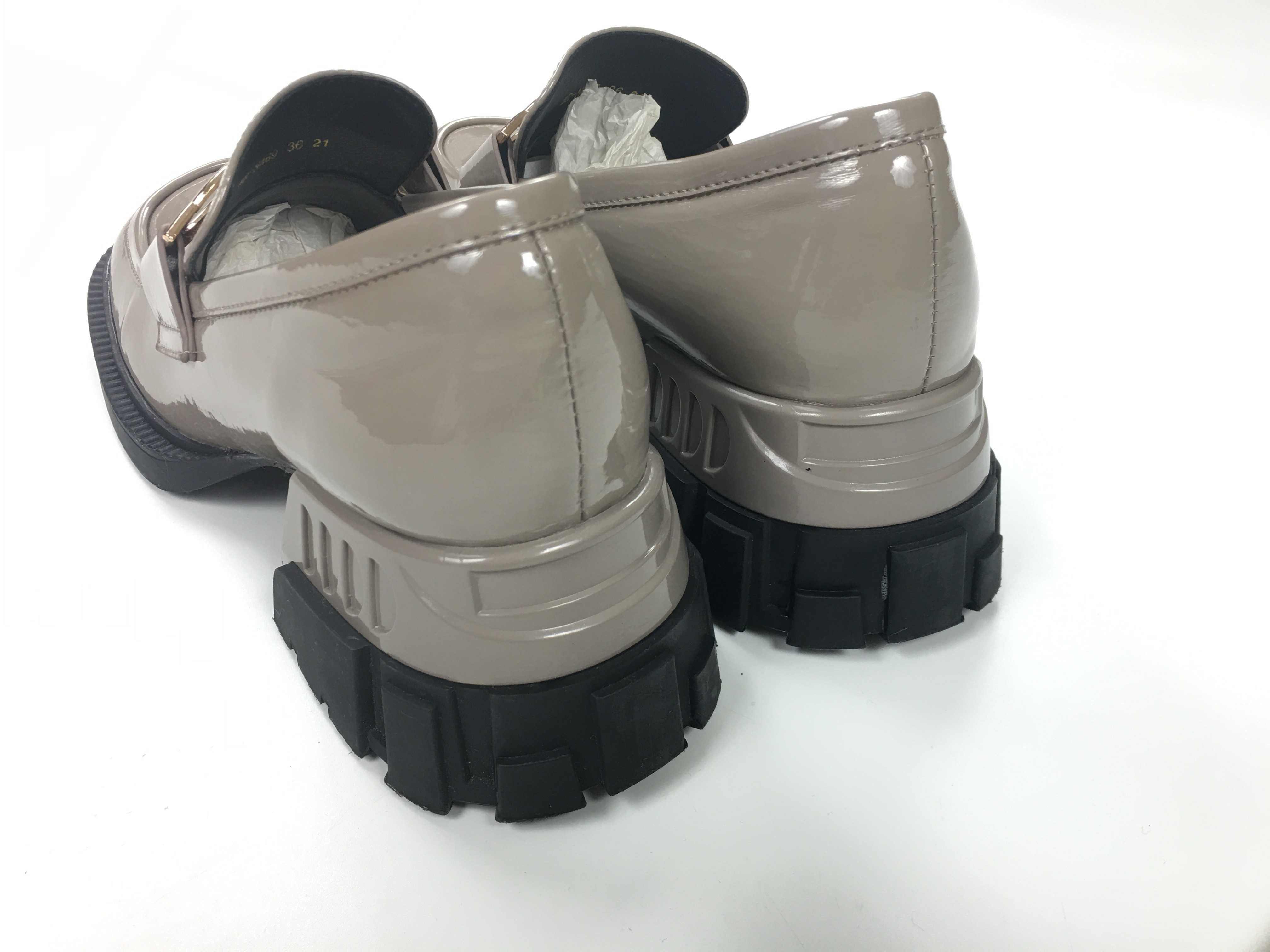 Жіночі шкіряні лаковані туфлі на каблуці монкі циглинка S.Barski - 37