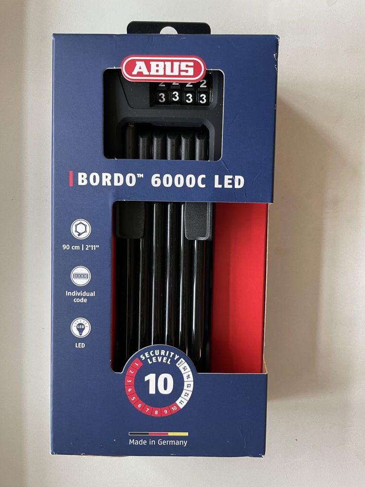 Велозамок ABUS Bordo 6000C LED