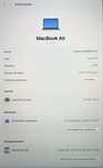 MacBook air 13” M1 256gb 8gb RAM ecran retina