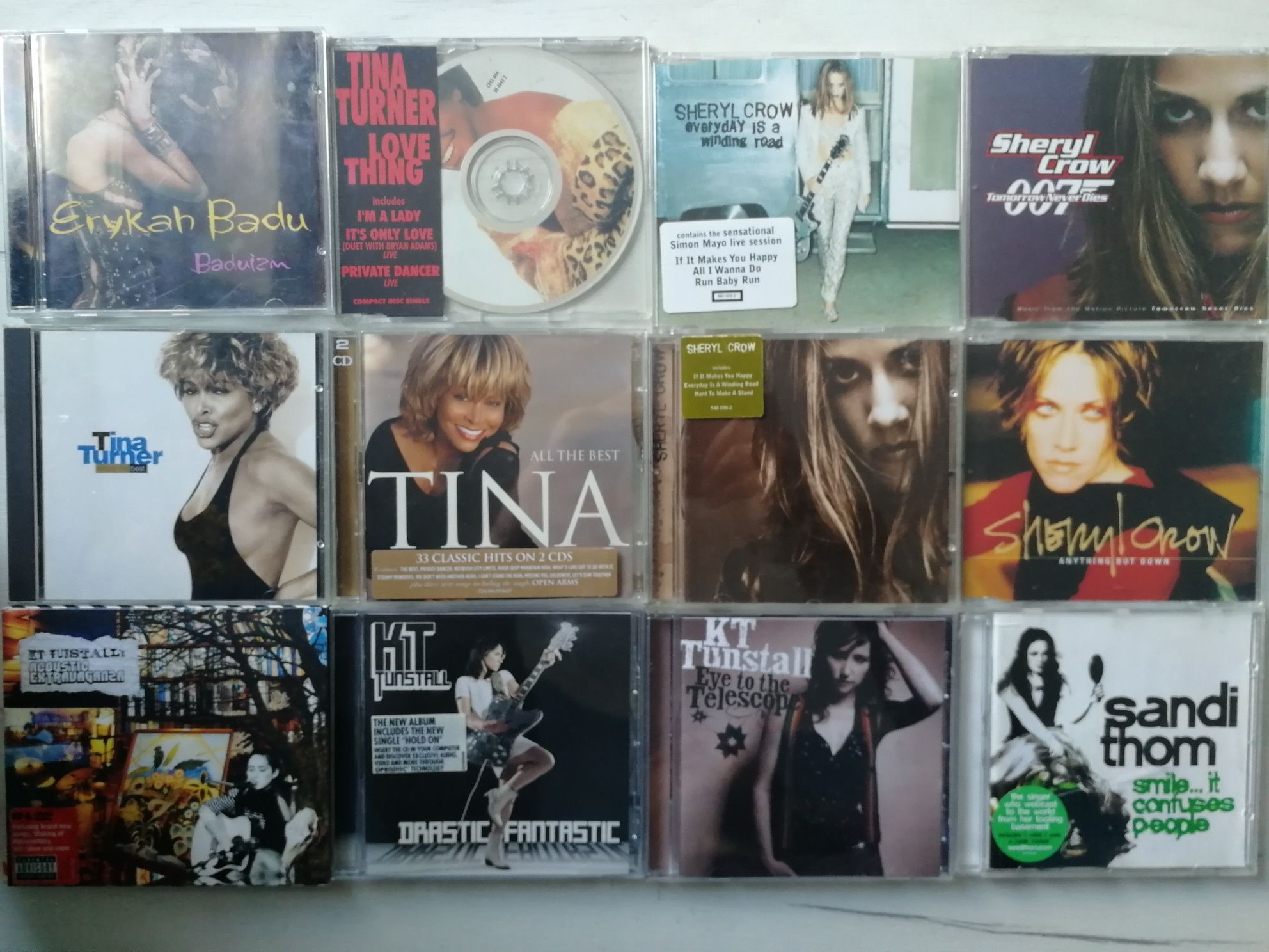 CD диски Tori Amos, Tina Turner, KT Tunstall, Cher, Anastacia