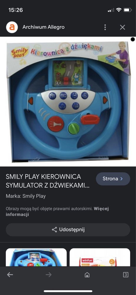 Kierownica symulator dla dziecka