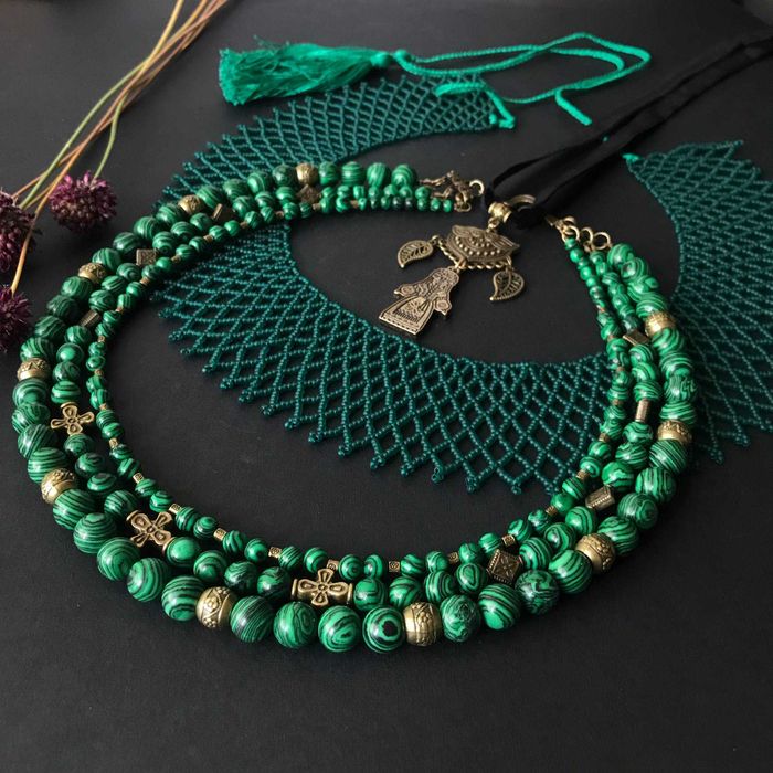 Набір прикрас в національному стилі "Лісова пісня"