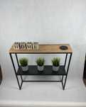Konsola toaletka LOFT z dodatkową półką podwójna 80x20x80 loftowa