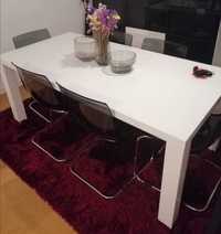 Mesa de jantar branca 180 x 90 cm