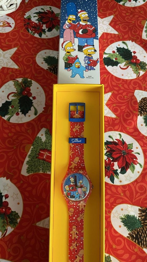 Relogio swatch simpsons - edição especial natal