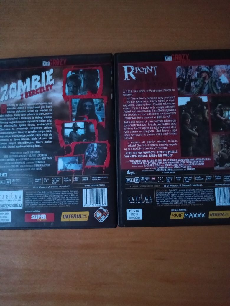 Zestaw 4 filmów DVD, Casshern, El muerto, Zombie z Berkeley, Rpoint