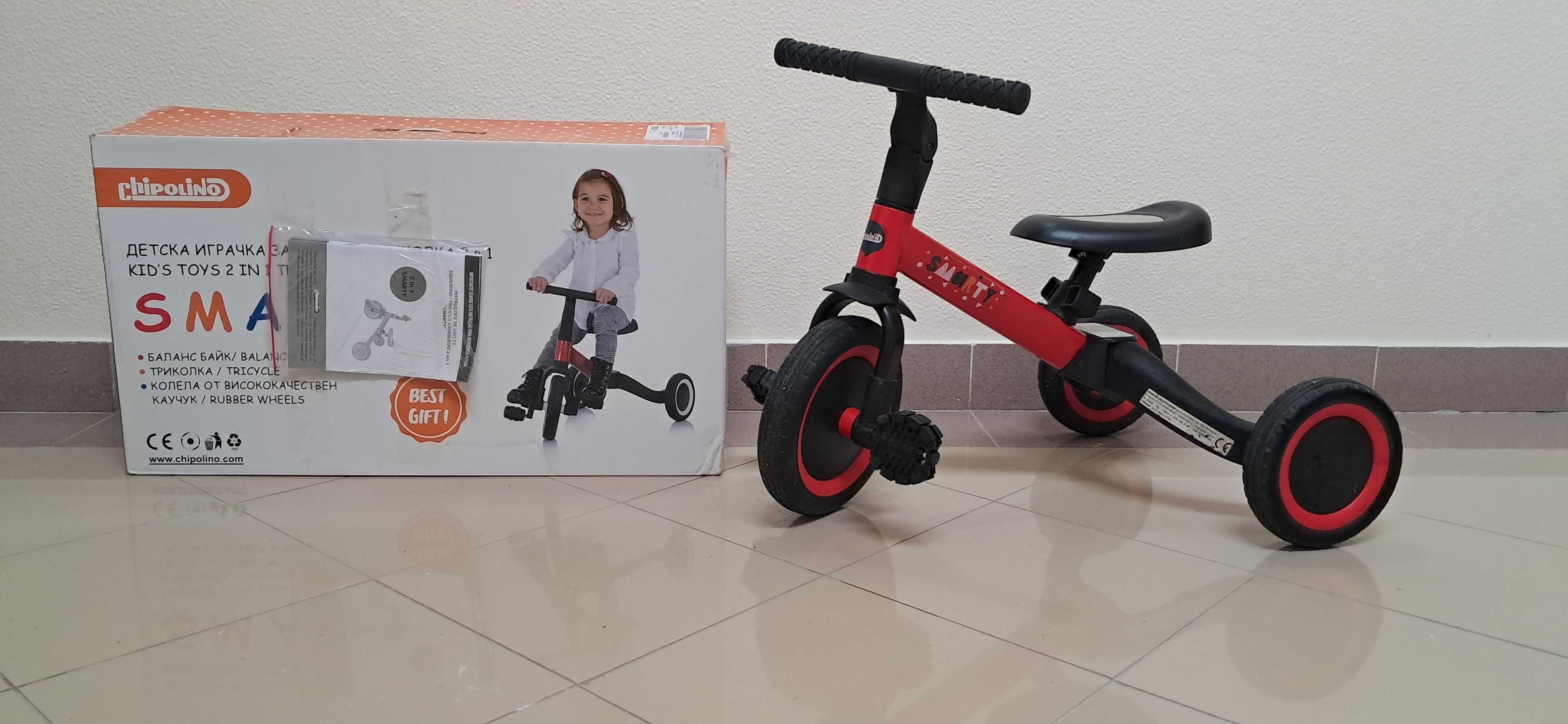 Bicicleta de equilibrio 2 em 1