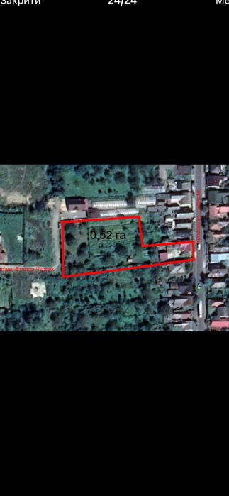 Продається ділянка 53 сот у центральній частині м. Виноградів