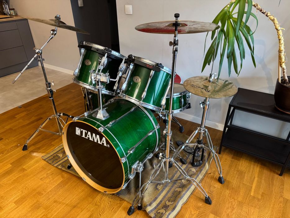 Tama Rockstar Emerald Green + talerze Istanbul Mehmet Radiant + HW
