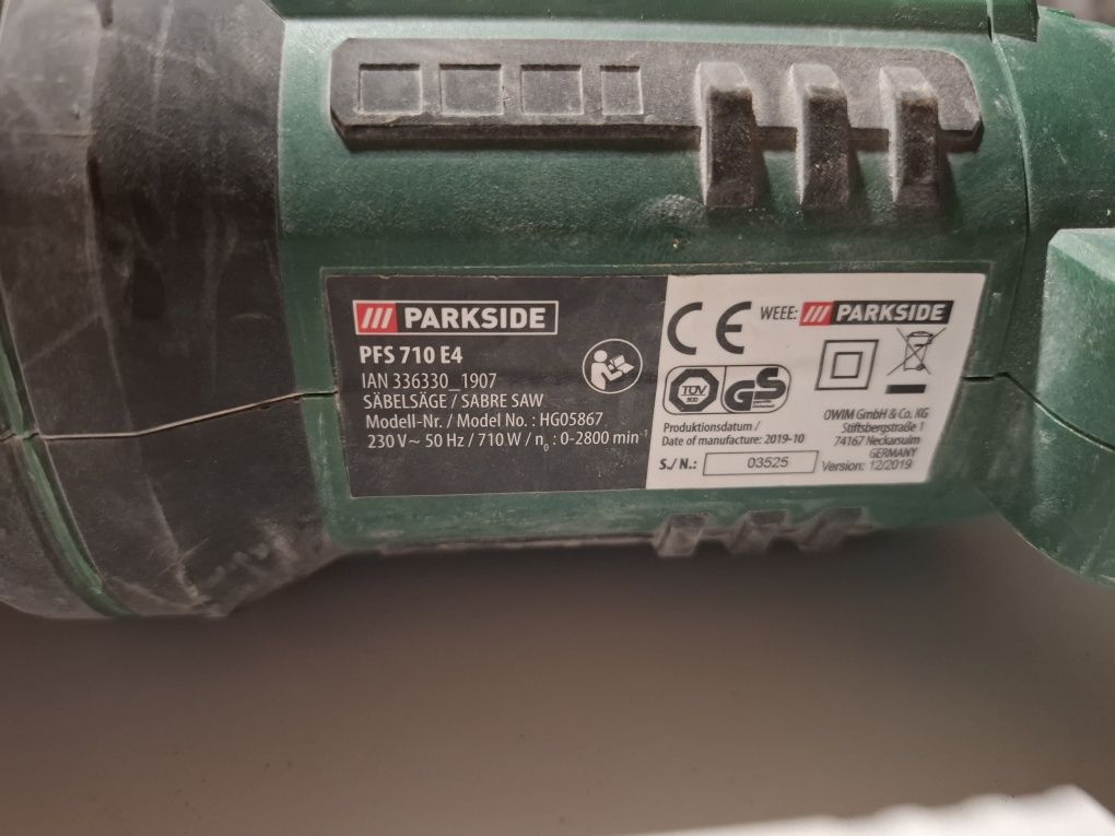 Piłą szabladta parkside PFS 710 e4