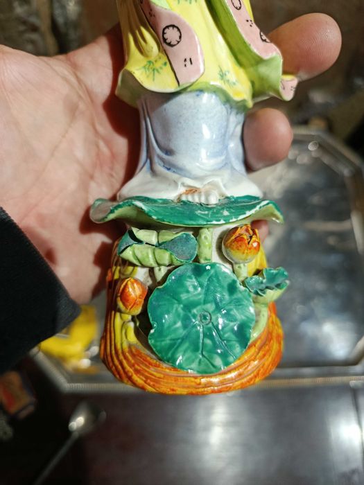 Escultura Divindade Chinesa Centenária República 26 cm