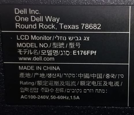 Monitor 17” + Rato (ambos Dell)