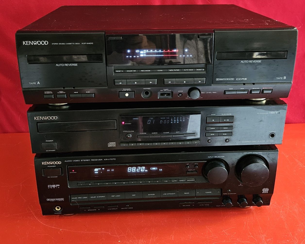 Duża wieża segmentowa Kenwood kr-v7070, kxf-w4010,  dp-1080
