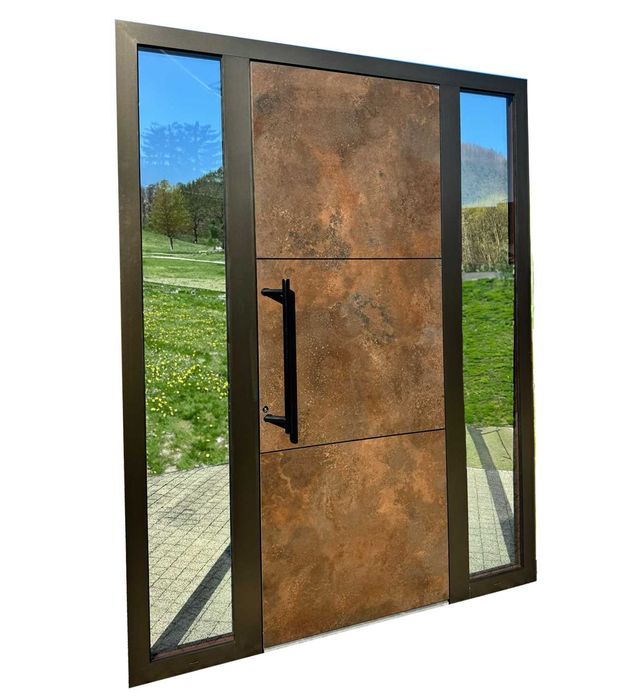 Aluminiowe drzwi Schuco ze spiekiem