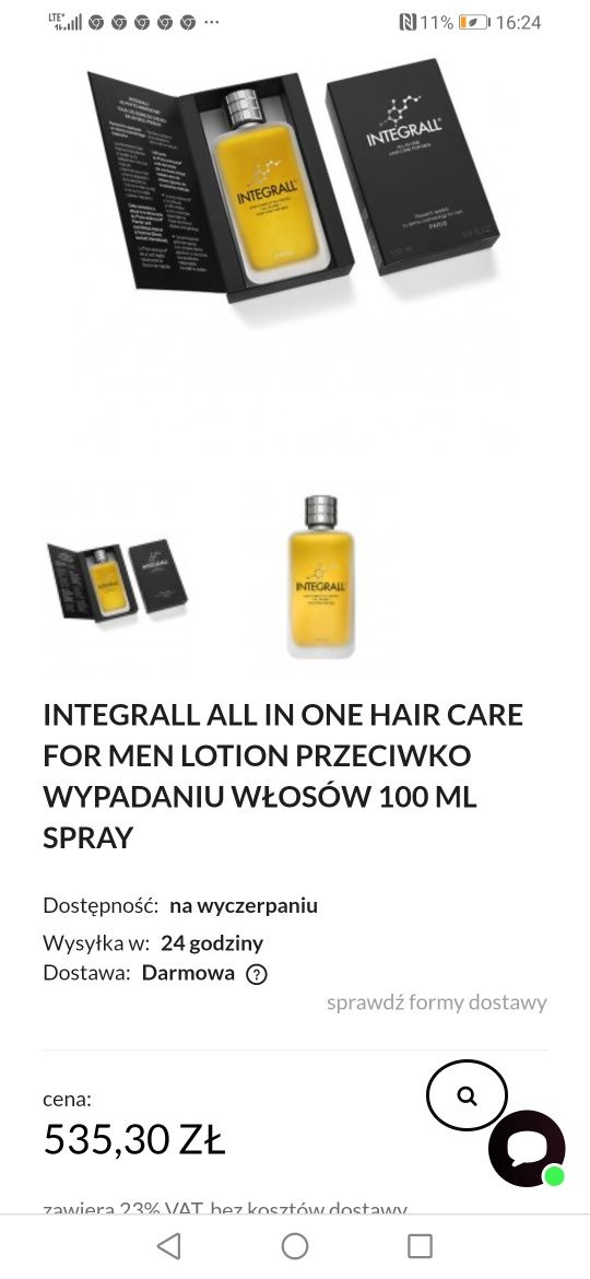 Markowy balsam do włosów dla mężczyzn. Integrall hair care for men