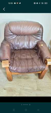 Fotel skórzany do renowacji