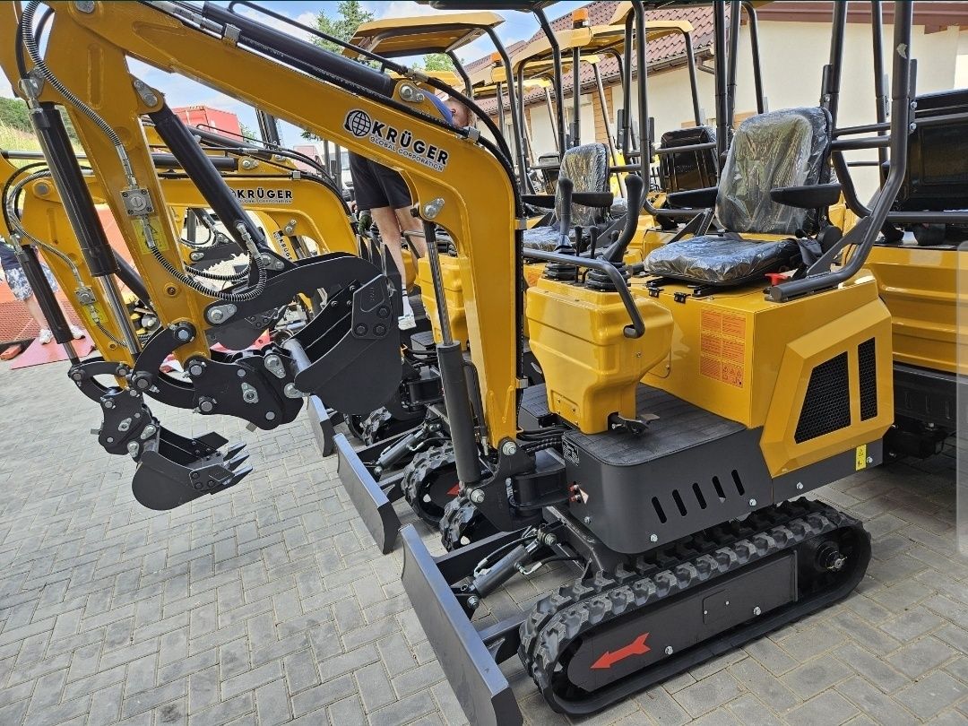 Koparka minikoparka 1200 kg KRÜGER JKW-12-nowy model,silnik Koop 192F