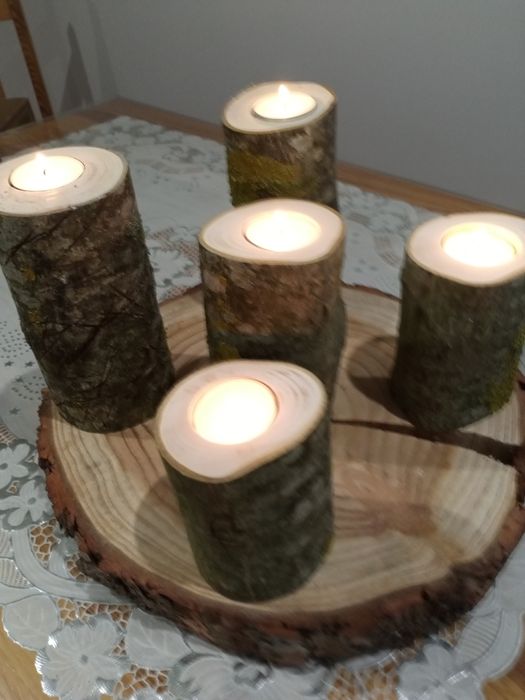 Świecące naturalne swieczniki
