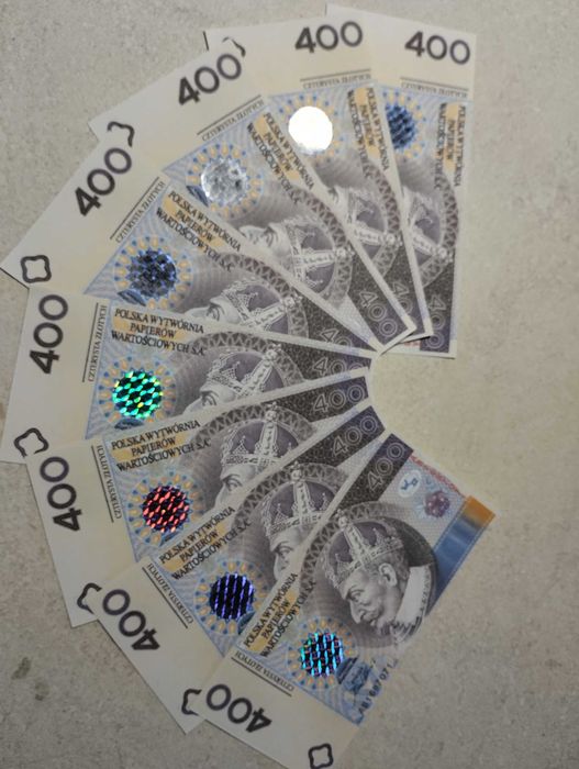 PRÓBNY banknot kolekcjonerski 400 zł ZYGMUNT III WAZA