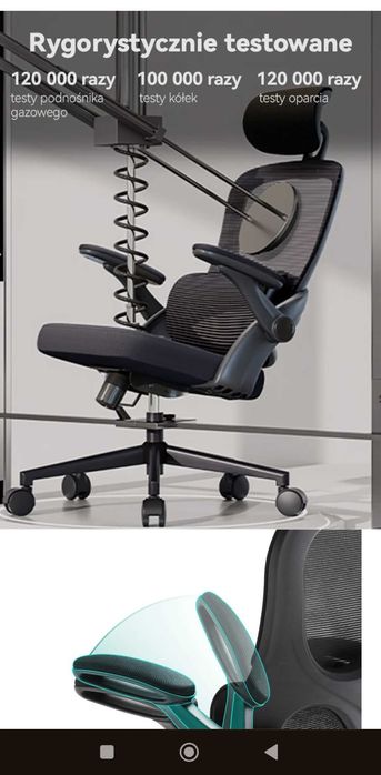 Krzesło biurowe ergonomiczne XL