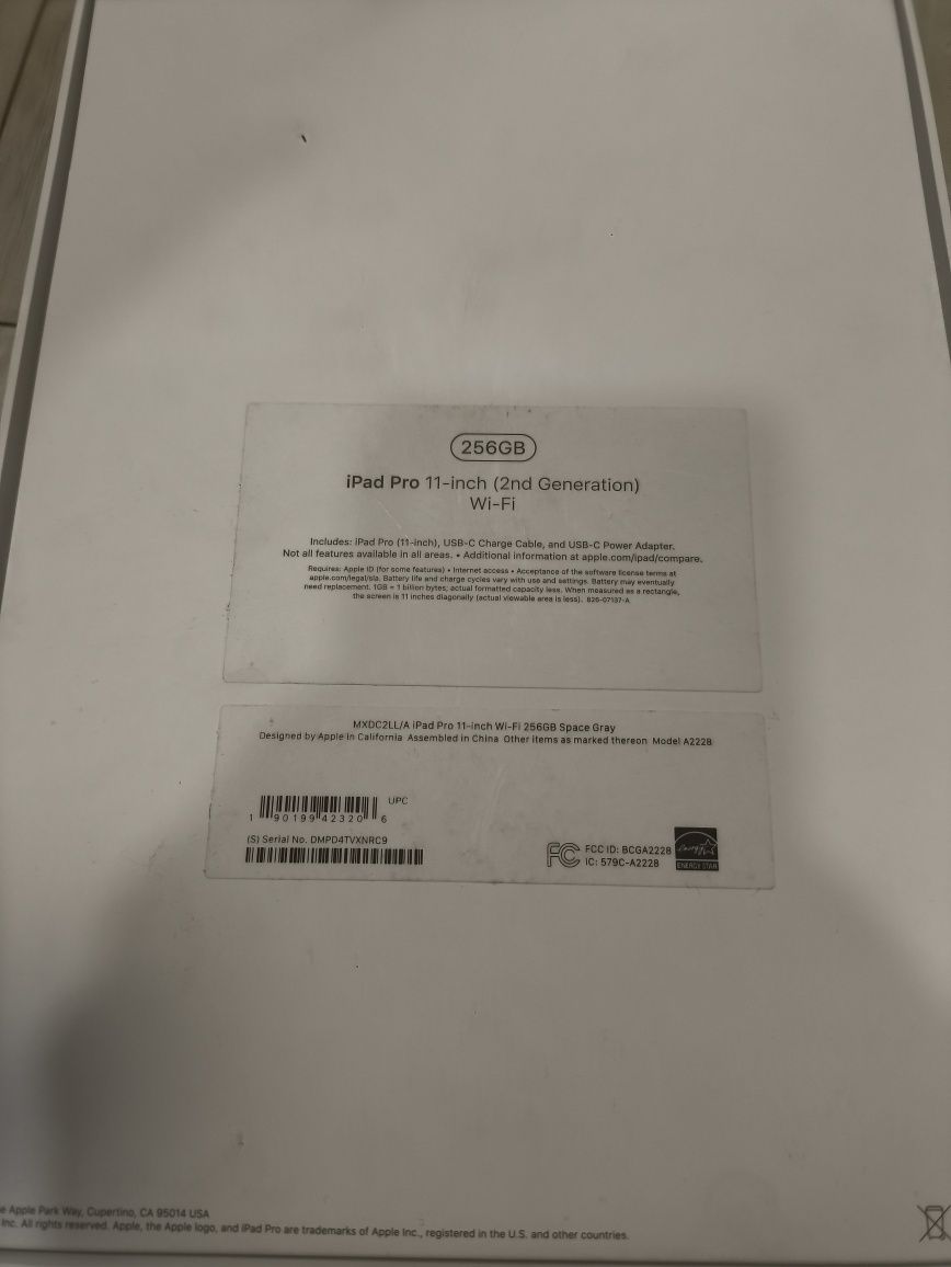 iPad Pro 11 256 gb 2020 Space gray
