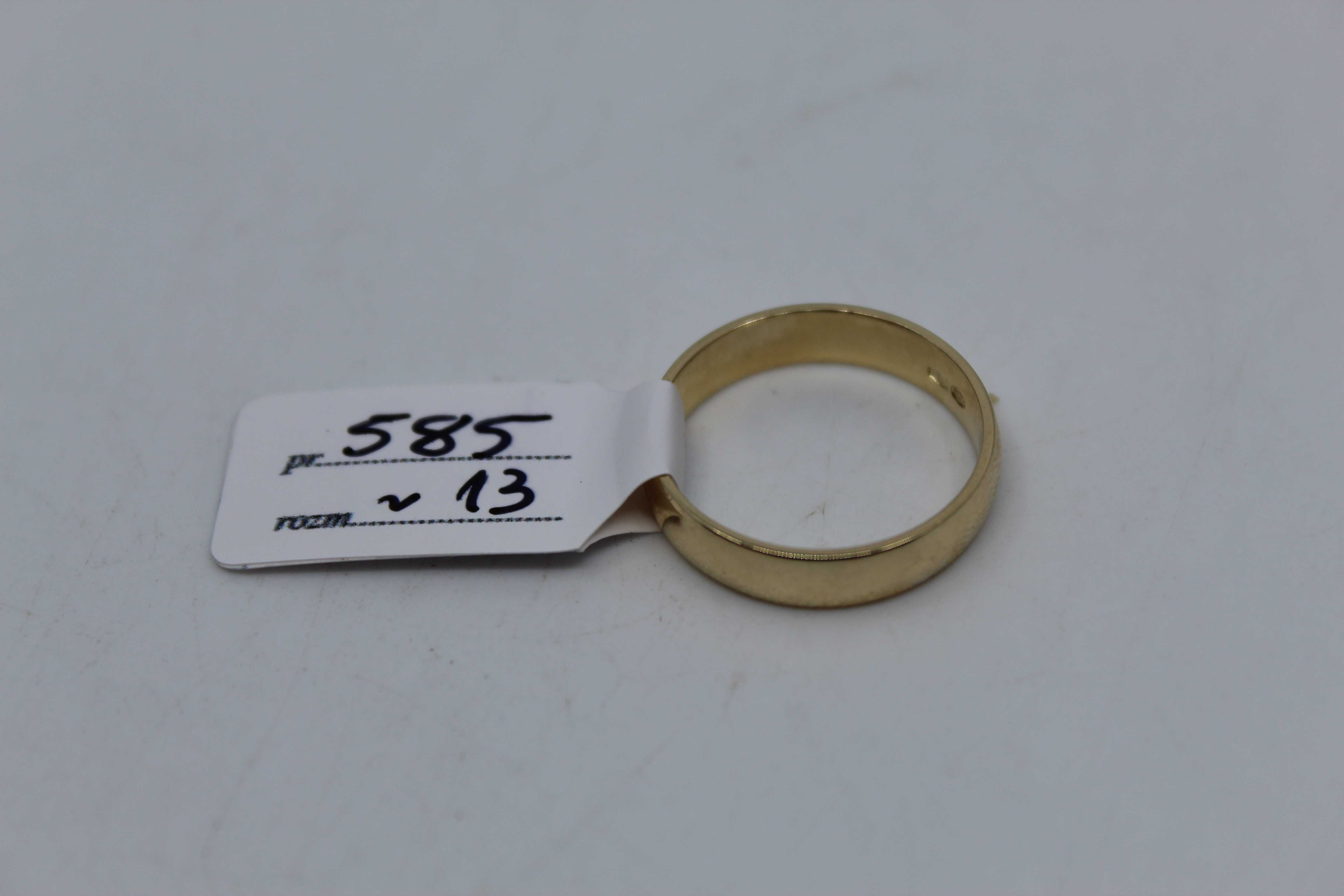 złota obrączka 585 14K 3,21 gram Rozmiar 13 NOWA Okazja