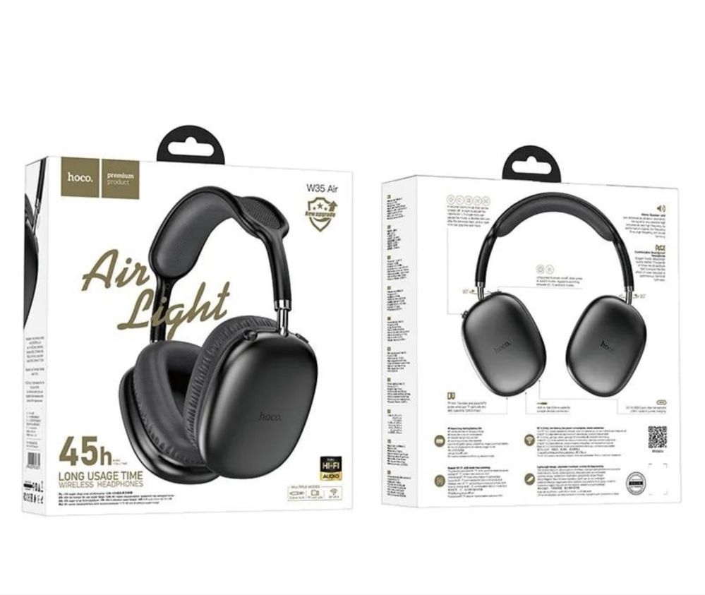 Bluetooth Навушники Hoco W35 Air Бездротові Накладні 45h з Мікрофоном