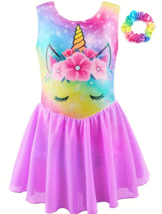 Nowy strój na tańce ,balet , gimnastykę z ozdobną gumka do włosów.