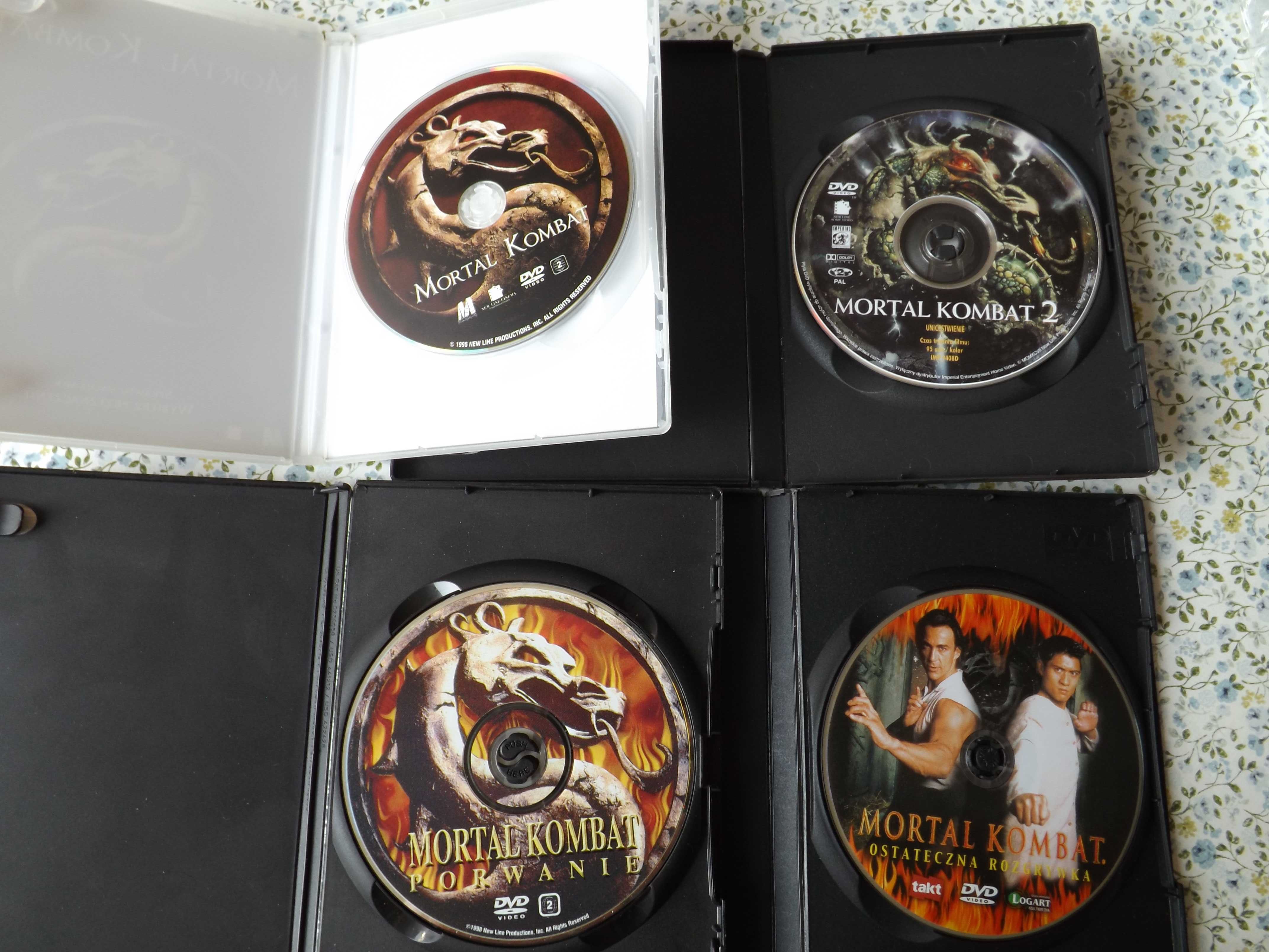 Mortal Kombat cztery dvd filmy, bajki karate unikat