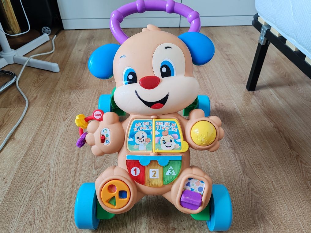 Andador Cãozinho Fisher Price com Música, alfabeto, cores e formas