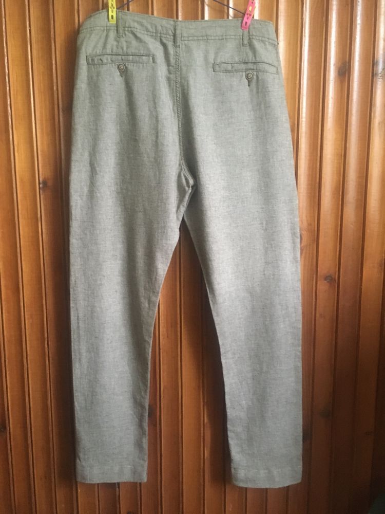 Льняные молодежн.брюки INDIKODE JEANS (р.М\L)-прямые по всей длине