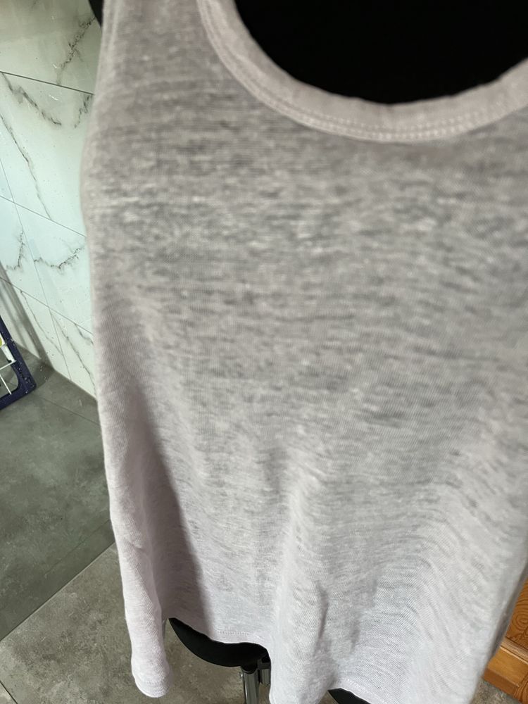Bluzka na ramiączkach damska H&M roz XL 100% len
