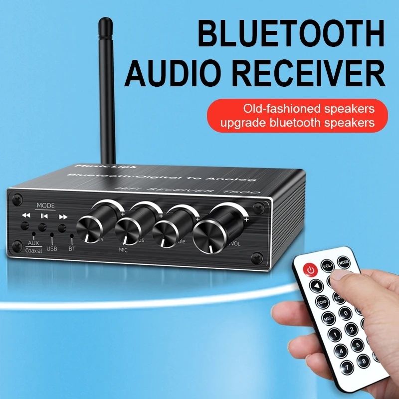 Аудио ресивер, ЦАП преобразователь, Bluetooth 5.3,приемник AUX, RCA,